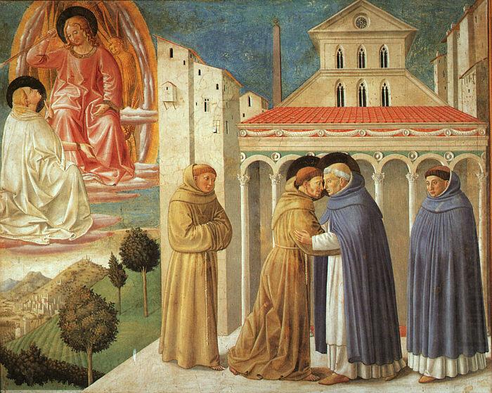 Benozzo Gozzoli The Meeting of Saint Francis and Saint Domenic china oil painting image